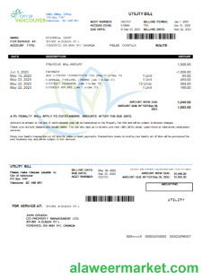 City of Vancouver utility business bill,  SCR